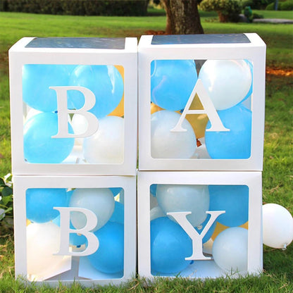 Boîtes Transparentes à Ballons BABY – Décoration Baby Shower, Anniversaire & Gender Reveal (25 ou 27 cm)