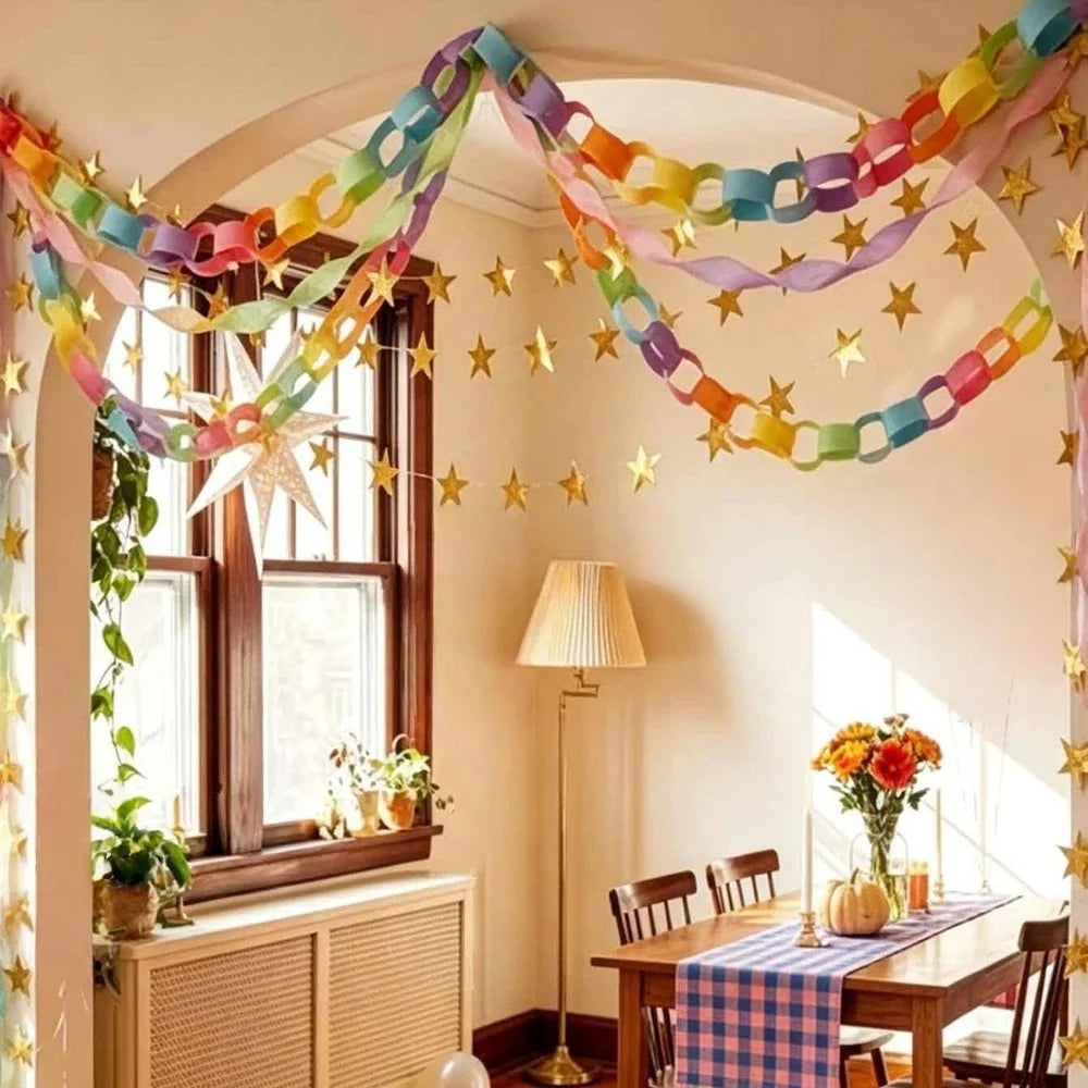 Lot de 100 Bandes en Papier pour Guirlande DIY – Décoration Anniversaire, Mariage & Fête