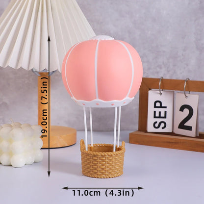 Cake Topper Montgolfière avec Ourson – Décoration Gâteau Baby Shower & Anniversaire