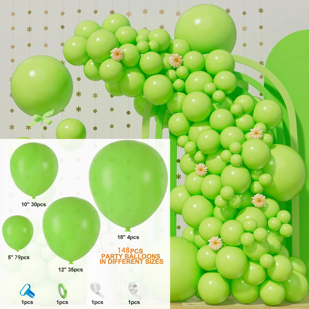Kit Arche de Ballons Rose Pastel 148 Pièces – Baby Shower, Anniversaire, Mariage