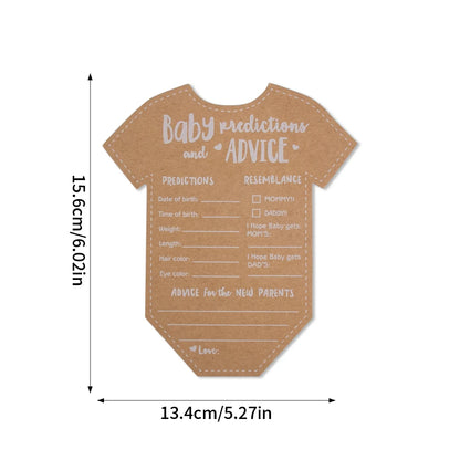 10 ou 20 Cartes Prédictions & Conseils Baby Shower – Jeu et Souvenir pour Future Maman