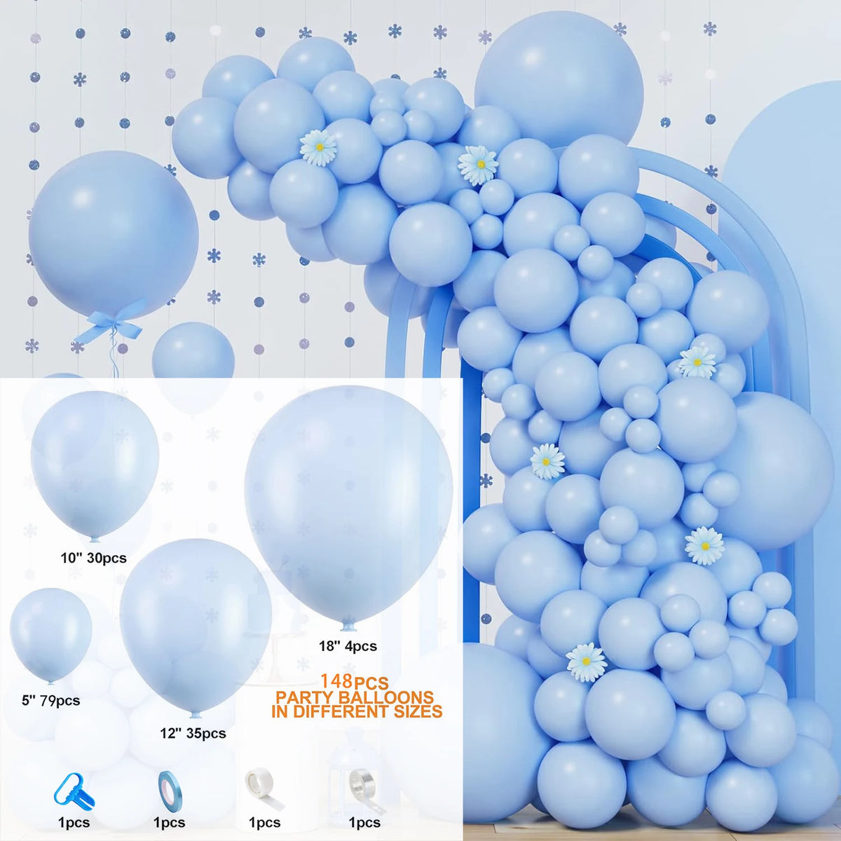 Kit Arche de Ballons Rose Pastel 148 Pièces – Baby Shower, Anniversaire, Mariage