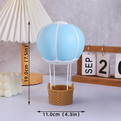 Cake Topper Montgolfière avec Ourson – Décoration Gâteau Baby Shower & Anniversaire