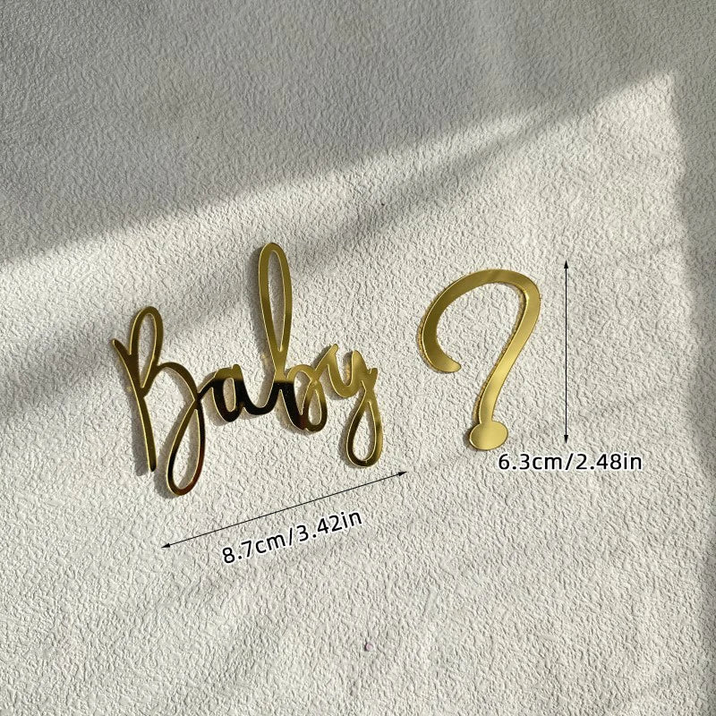 Cake Topper Acrylique Baby Shower – Décoration de Gâteau Naissance, Gender Reveal & Baptême