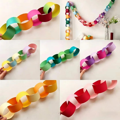 Lot de 100 Bandes en Papier pour Guirlande DIY – Décoration Anniversaire, Mariage & Fête