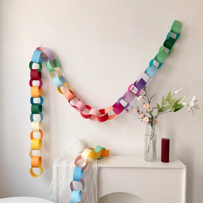 Lot de 100 Bandes en Papier pour Guirlande DIY – Décoration Anniversaire, Mariage & Fête