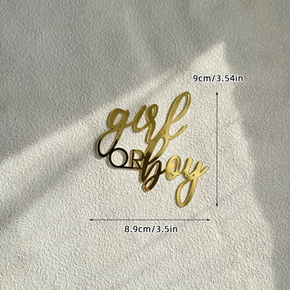 Cake Topper Acrylique Baby Shower – Décoration de Gâteau Naissance, Gender Reveal & Baptême