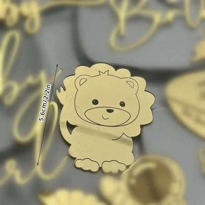 Cake Topper Acrylique Baby Shower – Décoration de Gâteau Naissance, Gender Reveal & Baptême