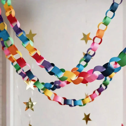 Lot de 100 Bandes en Papier pour Guirlande DIY – Décoration Anniversaire, Mariage & Fête