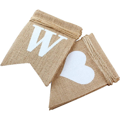 Bannière “Welcome Baby” en Toile de Jute – Décoration Baby Shower & Naissance