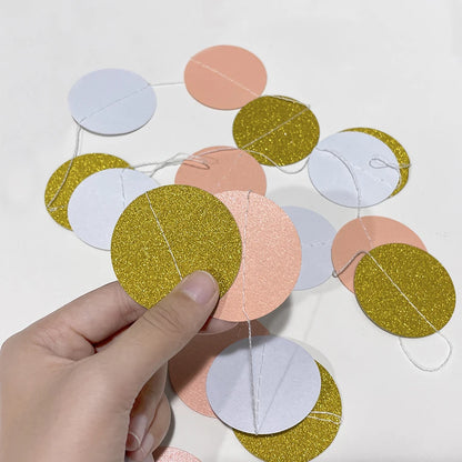 Kit Décoration Anniversaire Rose & Or – Bannière Happy Birthday et Guirlande de Confettis