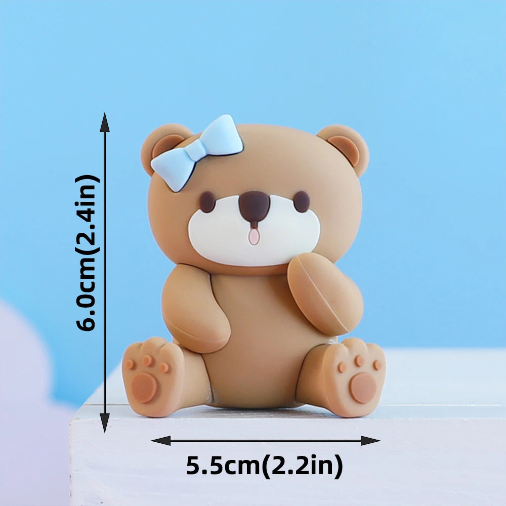 Cake Topper Montgolfière avec Ourson – Décoration Gâteau Baby Shower & Anniversaire