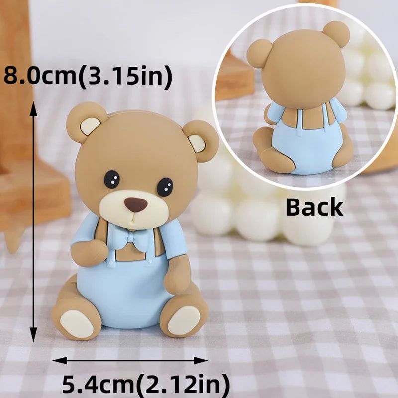 Cake Topper Montgolfière avec Ourson – Décoration Gâteau Baby Shower & Anniversaire