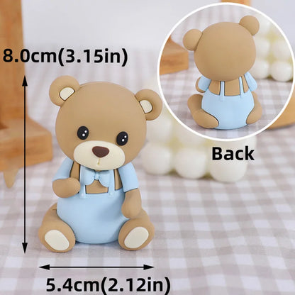 Cake Topper Montgolfière avec Ourson – Décoration Gâteau Baby Shower & Anniversaire