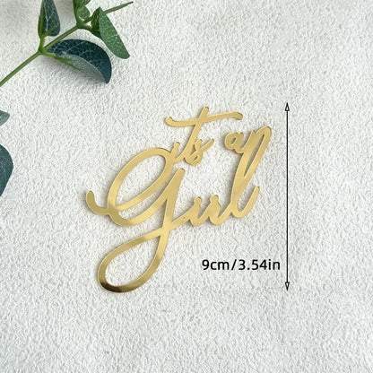 Cake Topper Acrylique Baby Shower – Décoration de Gâteau Naissance, Gender Reveal & Baptême
