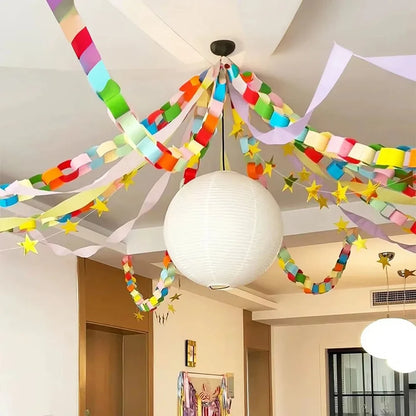 Lot de 100 Bandes en Papier pour Guirlande DIY – Décoration Anniversaire, Mariage & Fête