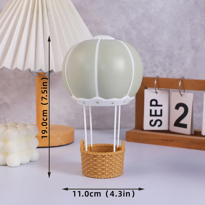Cake Topper Montgolfière avec Ourson – Décoration Gâteau Baby Shower & Anniversaire