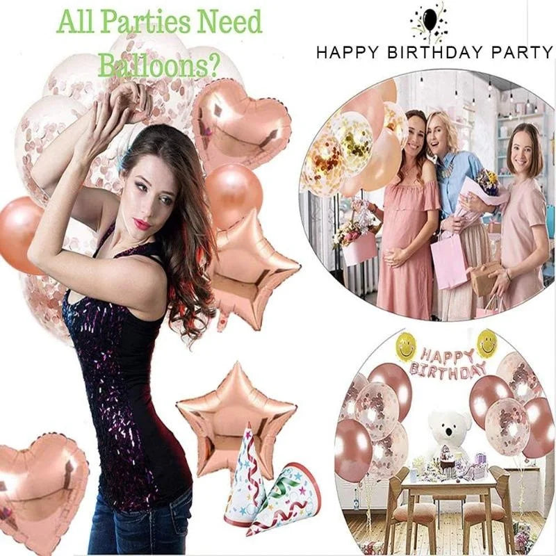 Kit Décoration Anniversaire 27 Ans Rose Gold – Ballons, Bannière & Chiffres 27