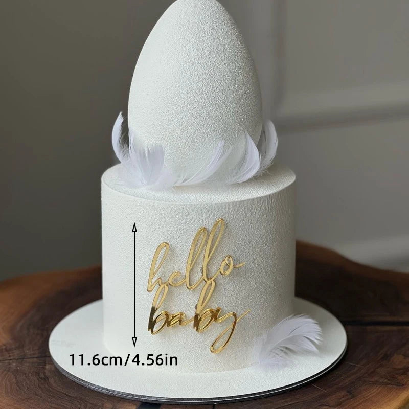 Cake Topper Acrylique Baby Shower – Décoration de Gâteau Naissance, Gender Reveal & Baptême
