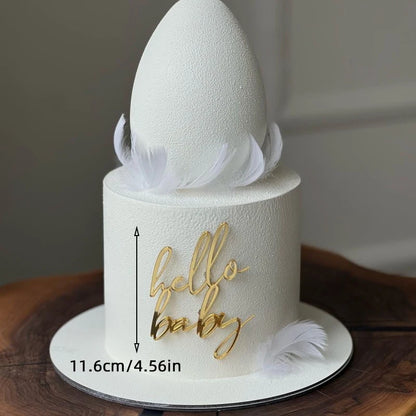 Cake Topper Acrylique Baby Shower – Décoration de Gâteau Naissance, Gender Reveal & Baptême