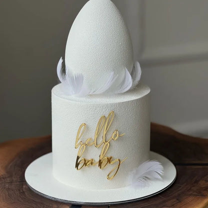 Cake Topper Acrylique Baby Shower – Décoration de Gâteau Naissance, Gender Reveal & Baptême