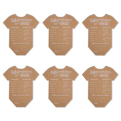 10 ou 20 Cartes Prédictions & Conseils Baby Shower – Jeu et Souvenir pour Future Maman