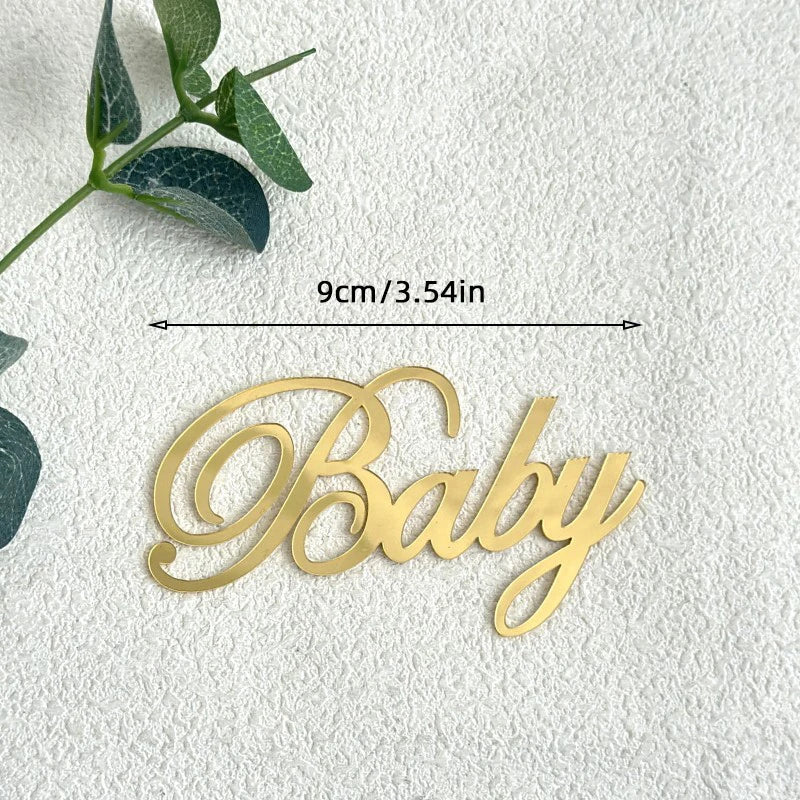Cake Topper Acrylique Baby Shower – Décoration de Gâteau Naissance, Gender Reveal & Baptême