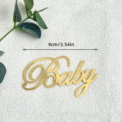Cake Topper Acrylique Baby Shower – Décoration de Gâteau Naissance, Gender Reveal & Baptême